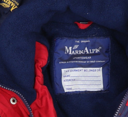 Mens UK Size L Marin Alpin Red Parka Coat