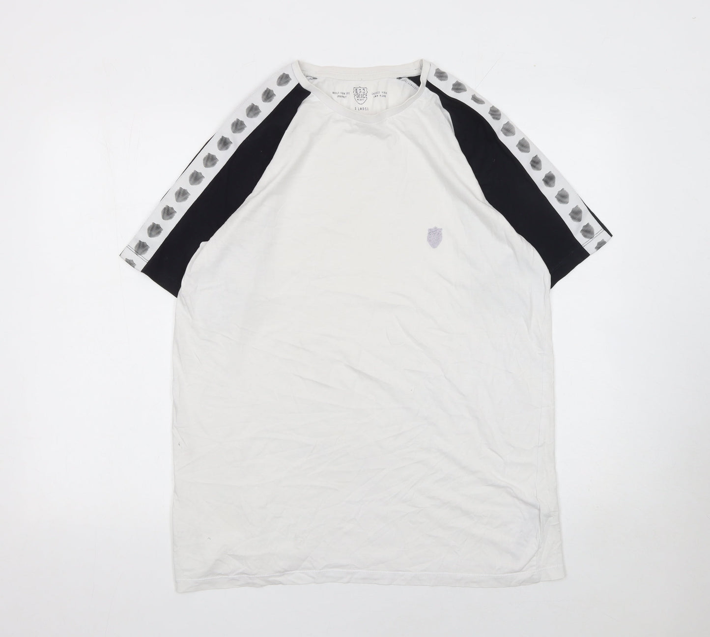 Mens UK Size XL Police White  T-Shirt