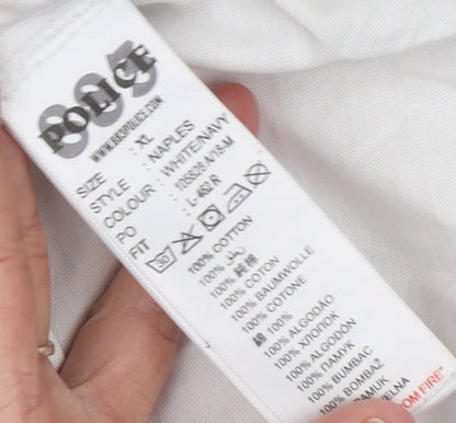 Mens UK Size XL Police White  T-Shirt