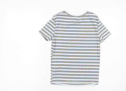 Womens UK Size XS Bershka Multicoloured Basic T-Shirt