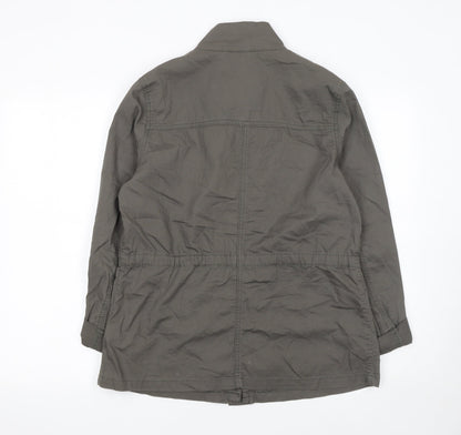 Debenhams Women’s Grey Cotton Military Jacket Size 14