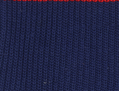 Pull&Bear Men’s Blue Chunky-Knit Striped Jumper Size S