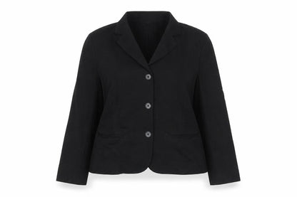 H&M Women's Black Blazer Jacket Size 14 Regular Fit Single-Breasted