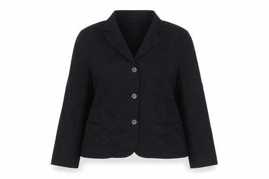 H&M Women's Black Blazer Jacket Size 14 Regular Fit Single-Breasted