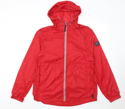 Womens UK Size M Timberland Red Windbreaker Coat