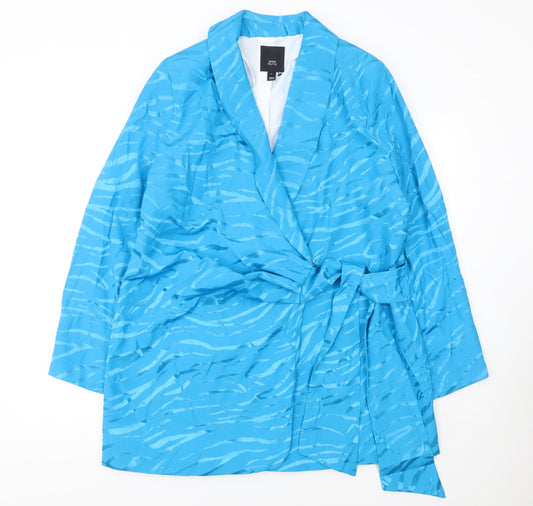 Womens UK Size 14 River Island Regular Blue Blazer