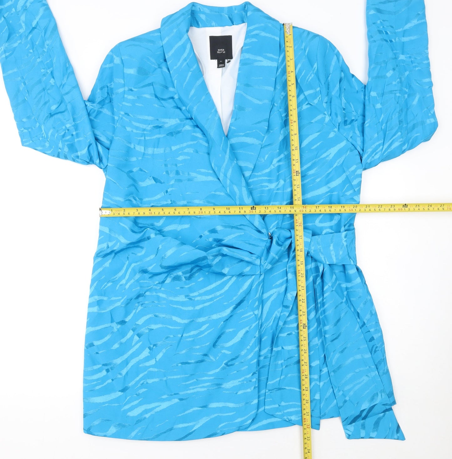 Womens UK Size 14 River Island Regular Blue Blazer