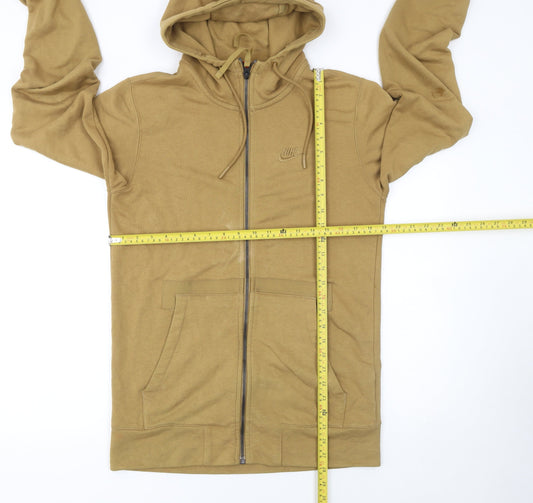 Mens UK Size S Nike Brown Full Zip Hoodie