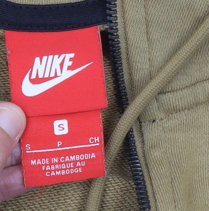 Mens UK Size S Nike Brown Full Zip Hoodie