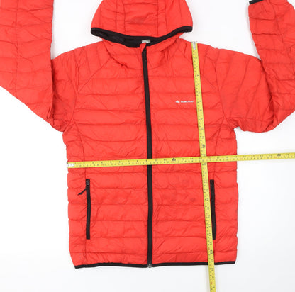 Womens UK Size 10 Quechua Red Puffer Jacket