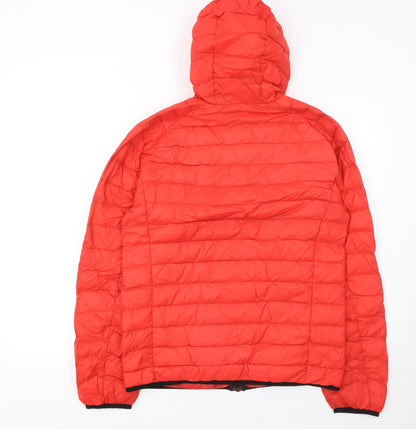 Womens UK Size 10 Quechua Red Puffer Jacket