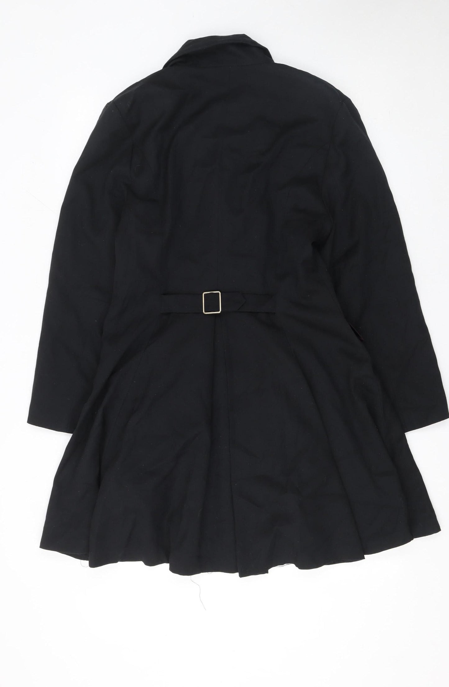 Womens UK Size 12 Charlotte Halton Black Overcoat