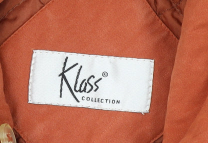 Womens UK Size M Klass Collection Orange Overcoat