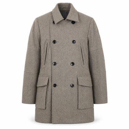 Womens UK Size S Reiss Beige Pea Coat