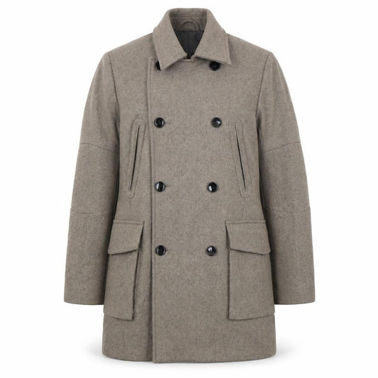 Womens UK Size S Reiss Beige Pea Coat