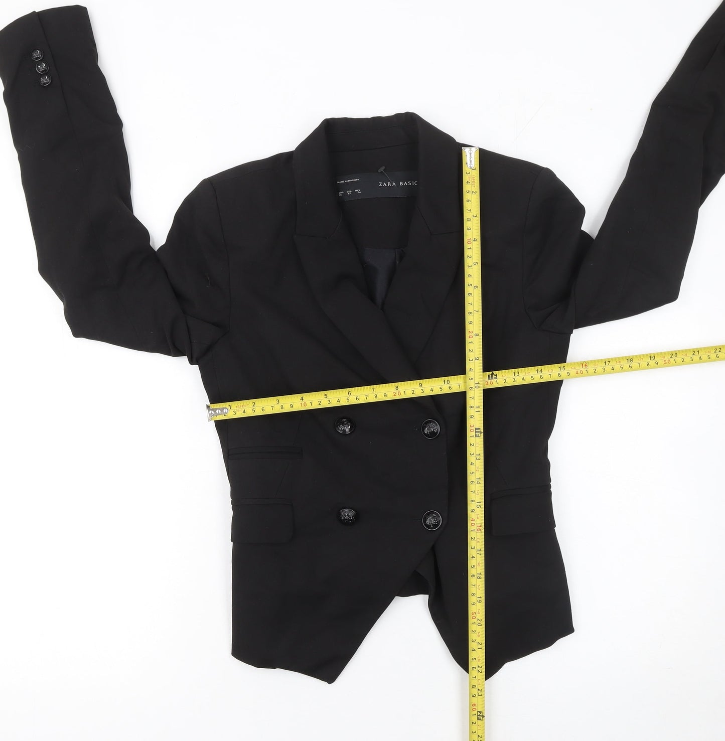 Womens UK Size XS Zara Basic Regular Black Blazer