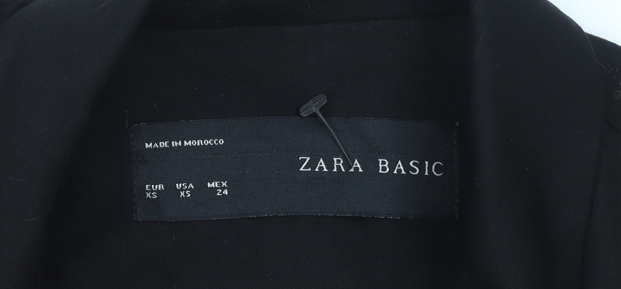 Womens UK Size XS Zara Basic Regular Black Blazer