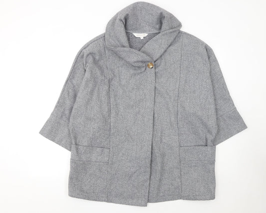 Womens UK Size XS Apricot Grey Overcoat