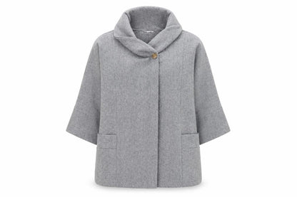 Womens UK Size XS Apricot Grey Overcoat