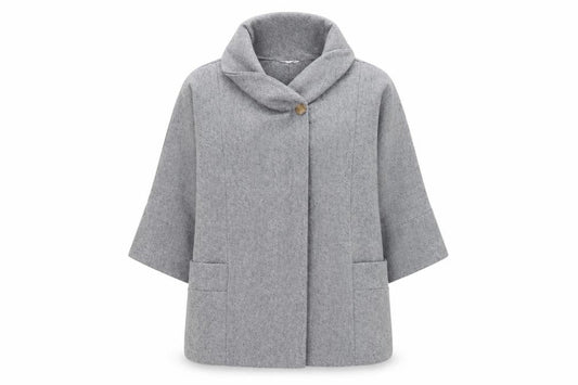 Womens UK Size XS Apricot Grey Overcoat