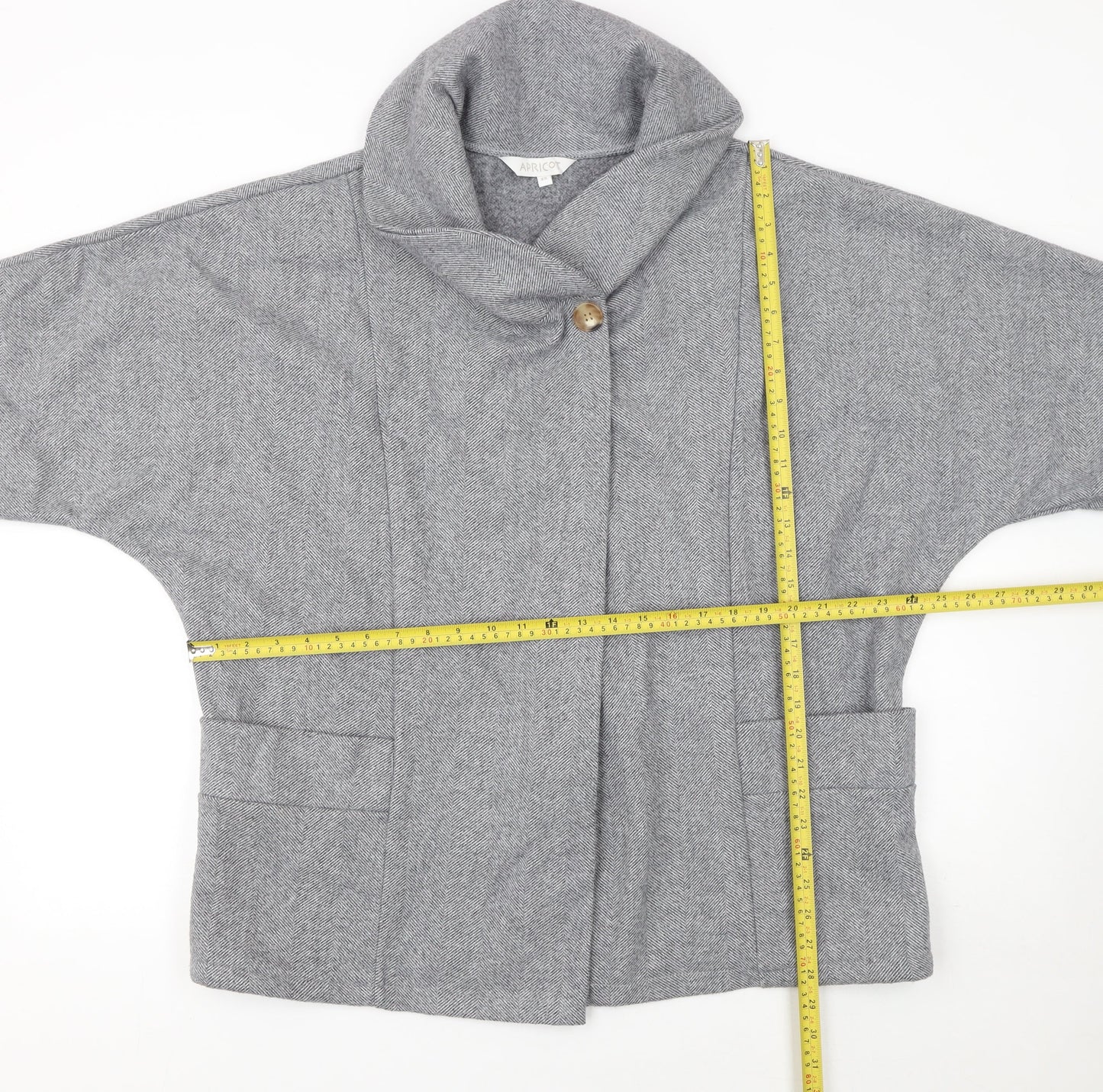 Womens UK Size XS Apricot Grey Overcoat