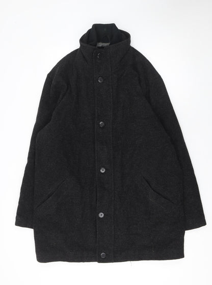 Mens UK Size M STAMP COLLECTION Black Overcoat