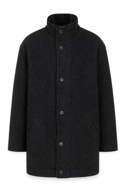 Mens UK Size M STAMP COLLECTION Black Overcoat