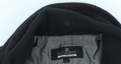Mens UK Size M STAMP COLLECTION Black Overcoat