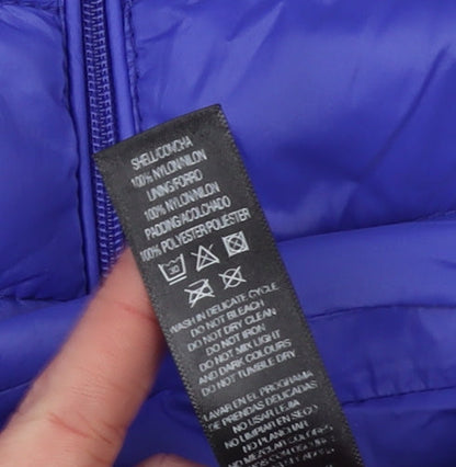 Womens UK Size 10 Dunnes Stores Blue Puffer Jacket