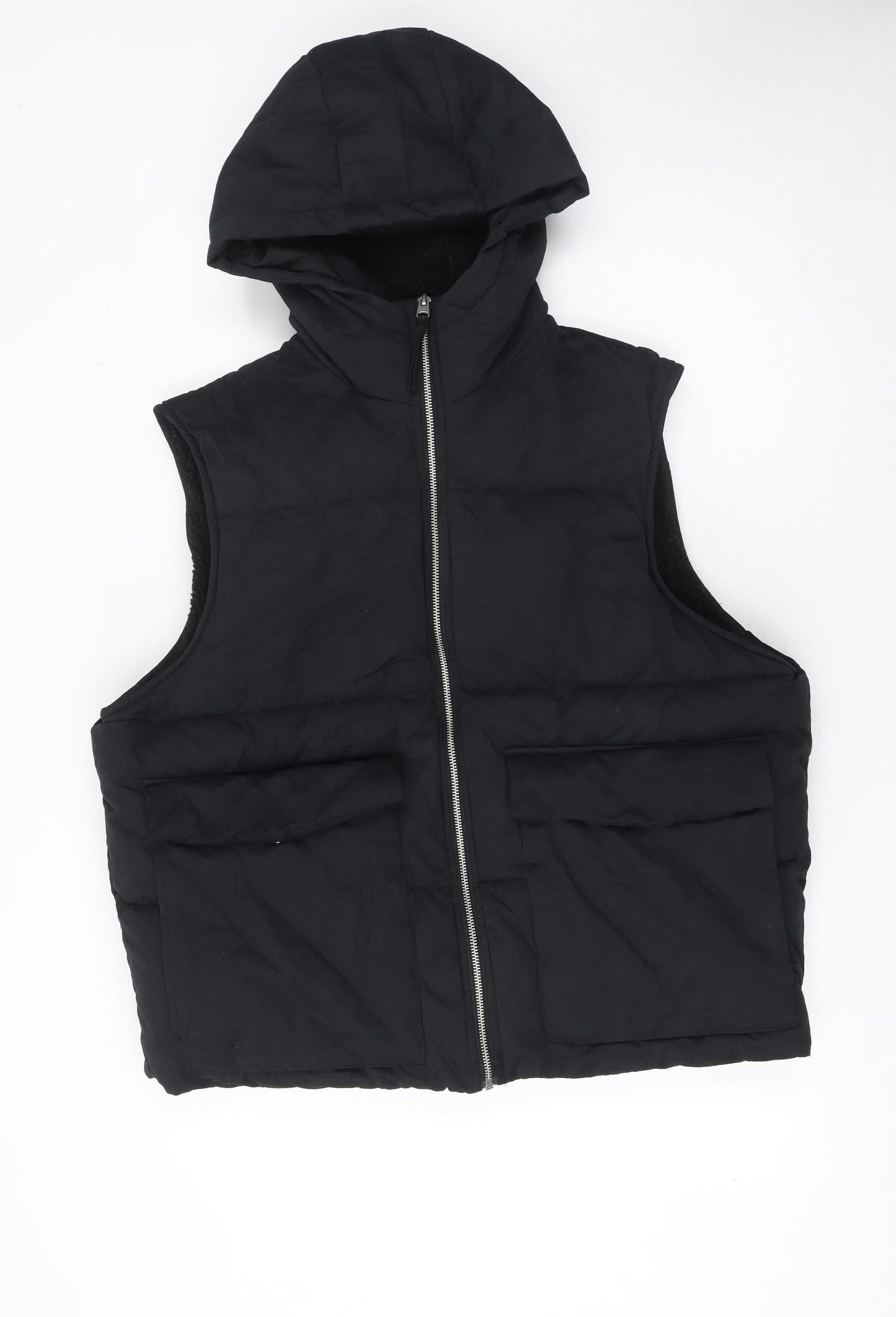 Womens UK Size L Zara Black Puffer Jacket