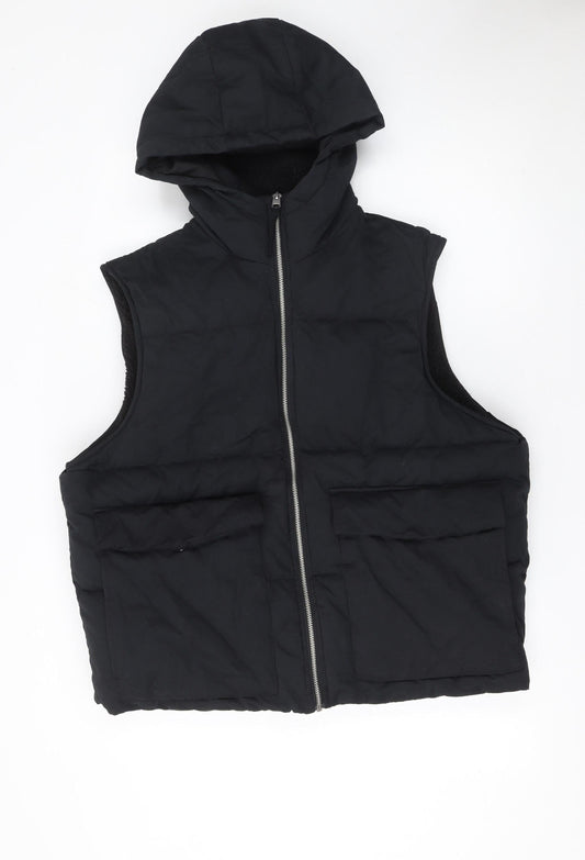 Womens UK Size L Zara Black Puffer Jacket