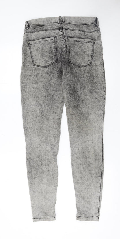 Womens UK Size 10 Pull & Bear Slim Fit Skinny Grey Jeans
