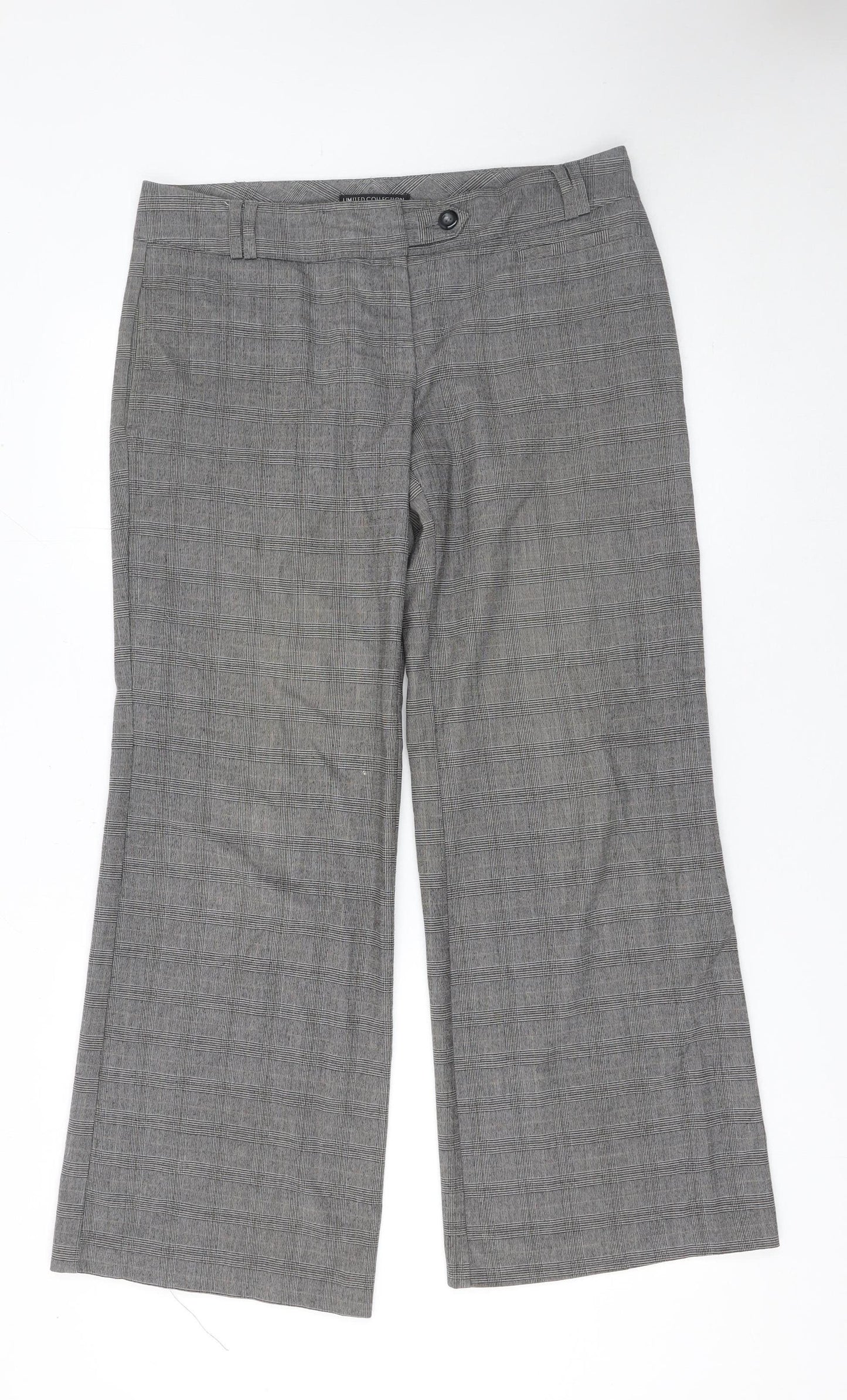 Womens UK Size 12 Marks and Spencer Regular Fit Dress Pants Grey Trousers