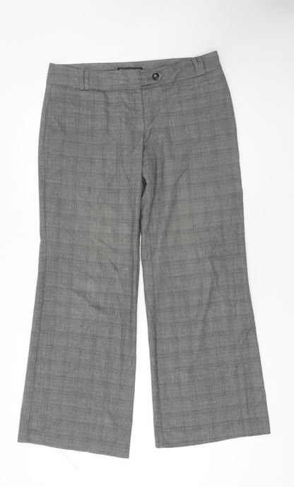 Womens UK Size 12 Marks and Spencer Regular Fit Dress Pants Grey Trousers