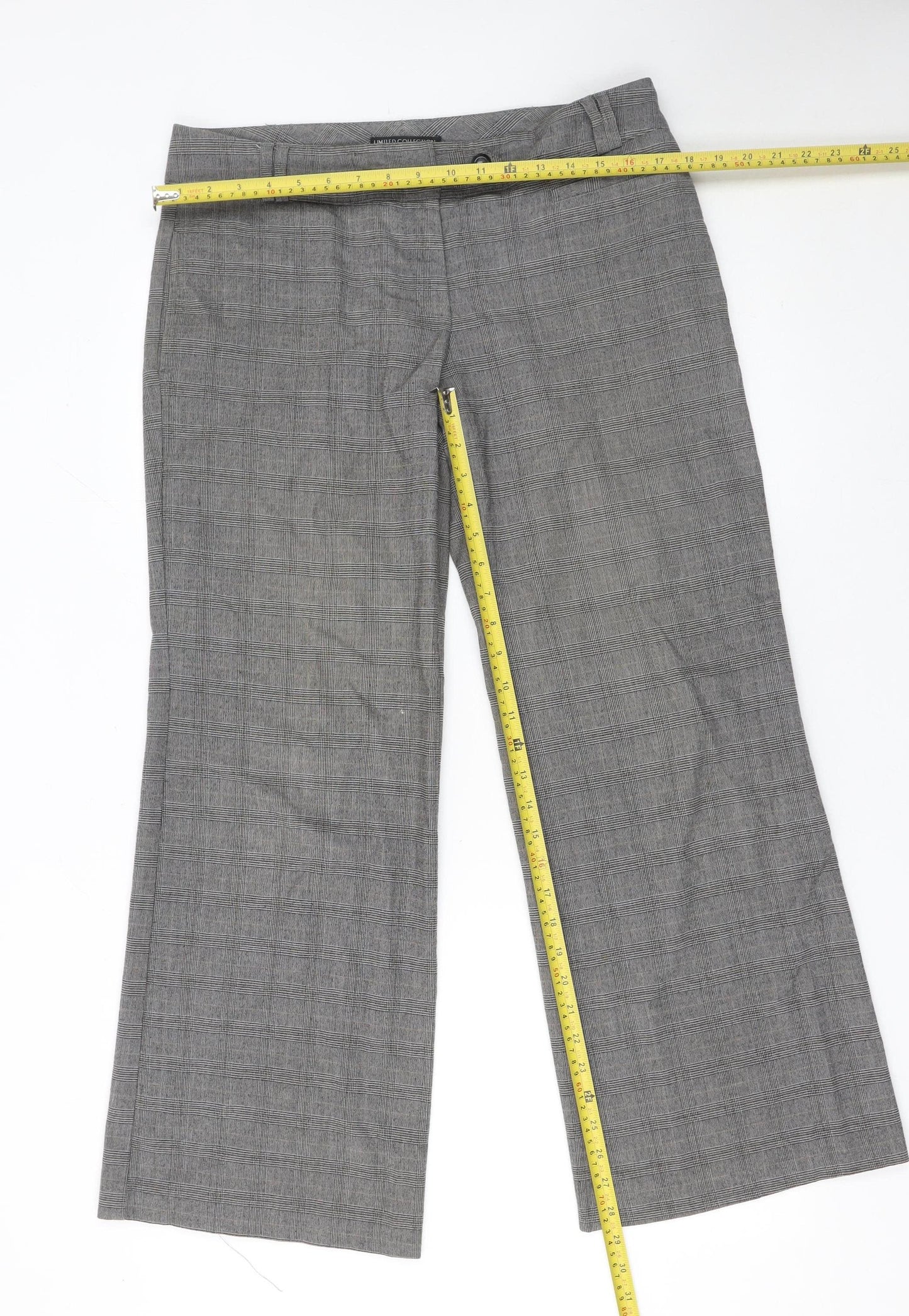 Womens UK Size 12 Marks and Spencer Regular Fit Dress Pants Grey Trousers