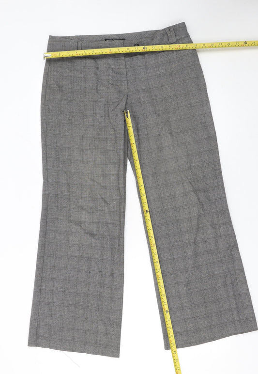 Womens UK Size 12 Marks and Spencer Regular Fit Dress Pants Grey Trousers