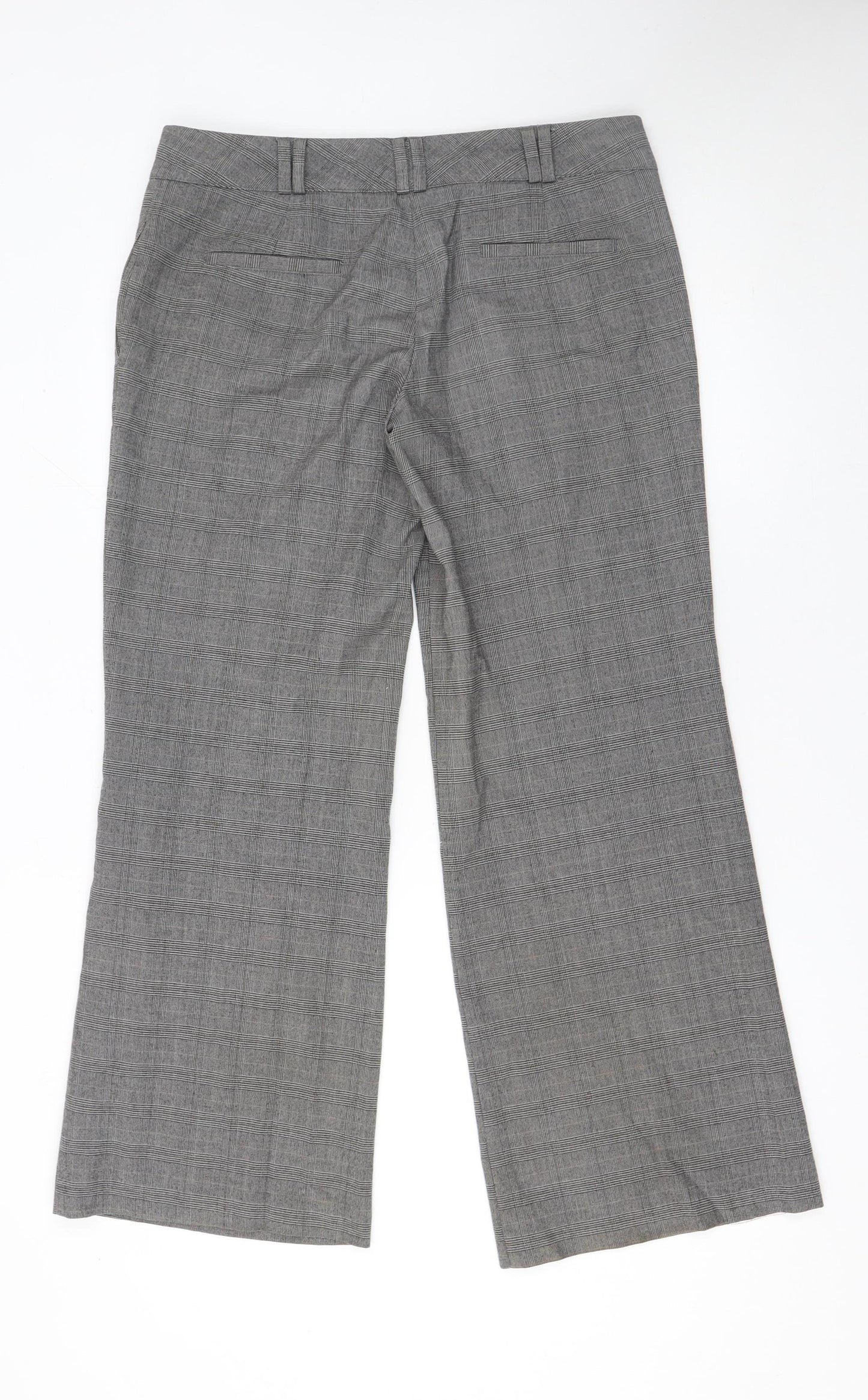Womens UK Size 12 Marks and Spencer Regular Fit Dress Pants Grey Trousers