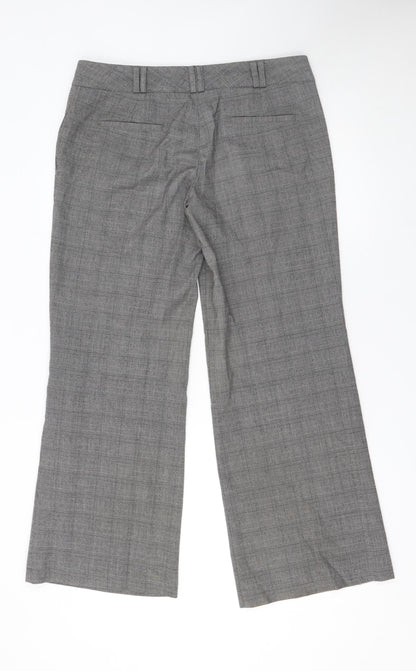 Womens UK Size 12 Marks and Spencer Regular Fit Dress Pants Grey Trousers