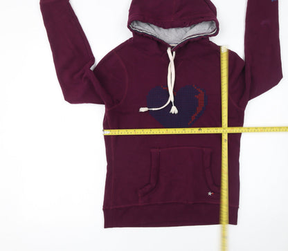 Womens UK Size S Hilfiger Denim Purple Pullover Hoodie