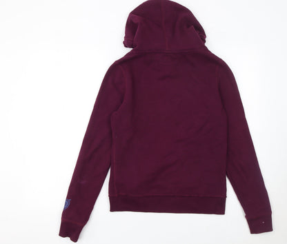 Womens UK Size S Hilfiger Denim Purple Pullover Hoodie