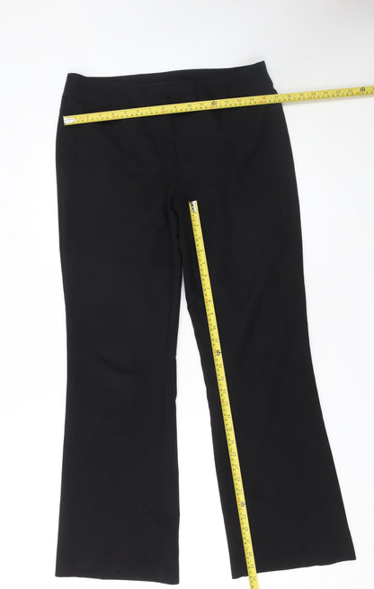 Womens UK Size 12 George Regular Fit Dress Pants Black Trousers