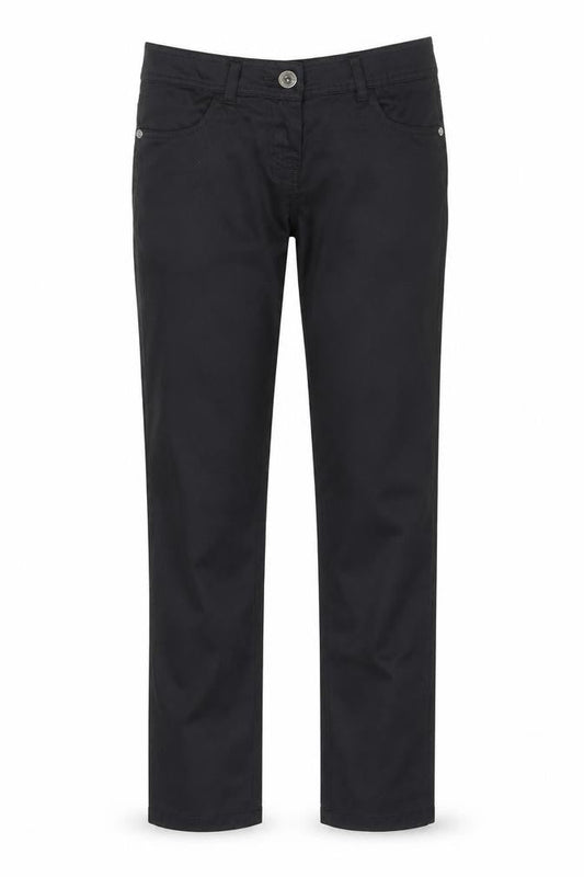 Womens UK Size 8 Denim Co Slim Fit Jeans Black Trousers