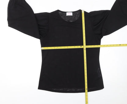 Womens UK Size 12 Savida Black Basic Blouse