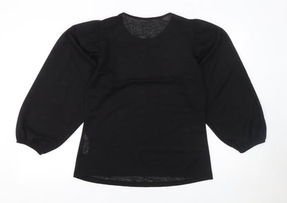 Womens UK Size 12 Savida Black Basic Blouse