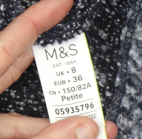 Womens UK Size 8 Marks and Spencer Blue Cardigan Jumper
