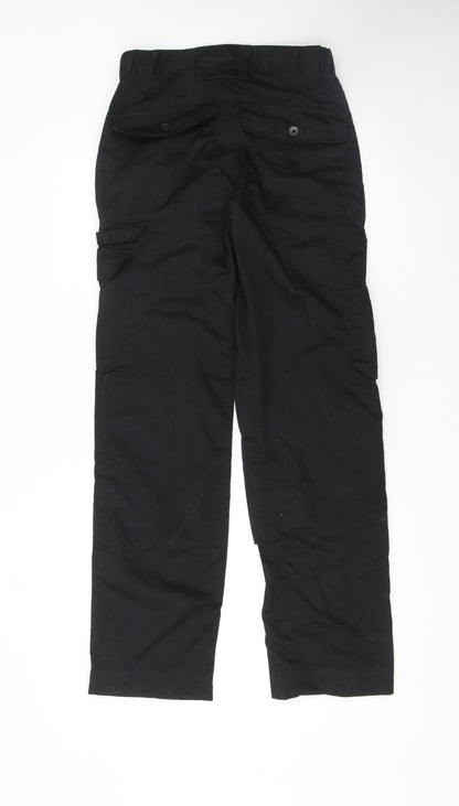 Mens UK Size 28 in Portwest Regular Fit Cargo Black Trousers