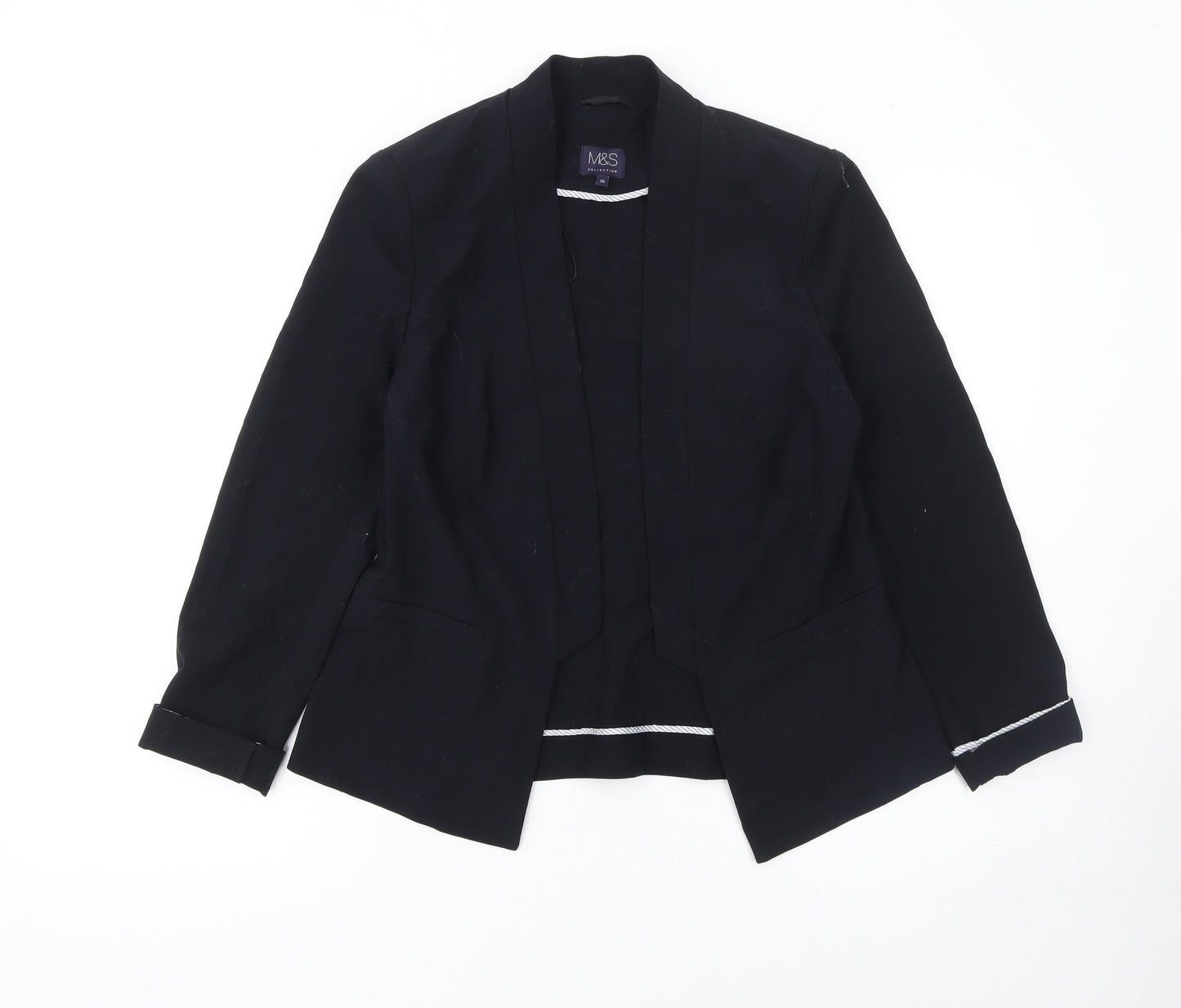 Womens UK Size 10 Marks and Spencer Regular Black Blazer