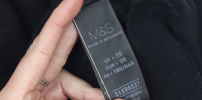 Womens UK Size 10 Marks and Spencer Regular Black Blazer