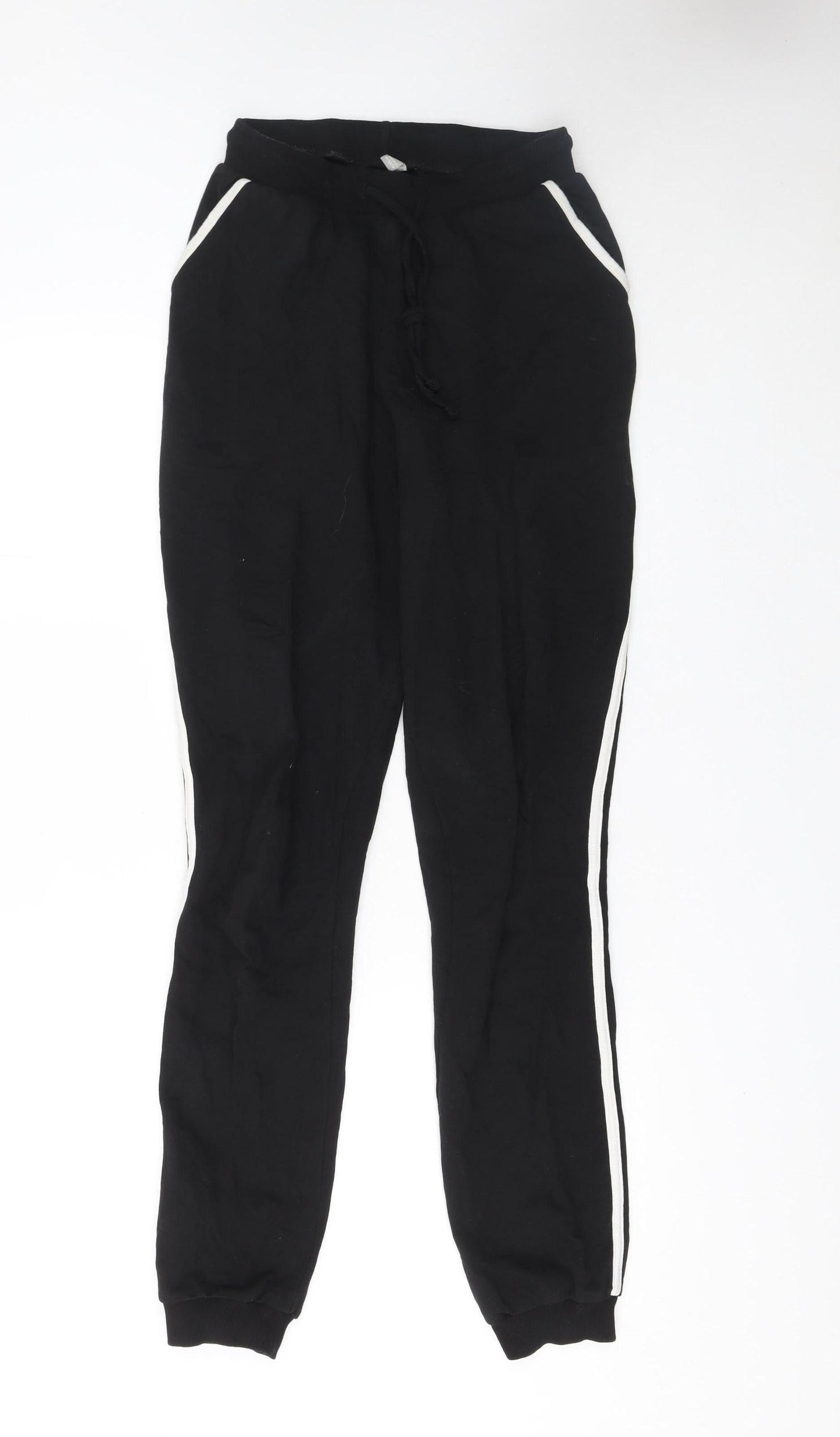 Womens UK Size 8 ASOS Regular Fit Jogger Black Trousers