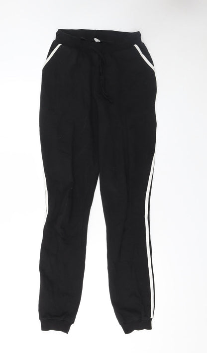 Womens UK Size 8 ASOS Regular Fit Jogger Black Trousers